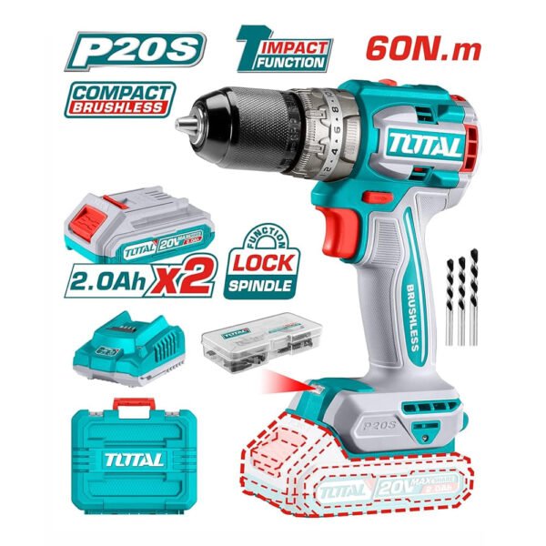 "شنيور ماكيتا 20V مع بطاريتين ليثيوم لأداء قوي ومثالي للاستخدام المنزلي والمهني""Makita 20V drill with two lithium batteries for powerful performance, ideal for home and professional use"