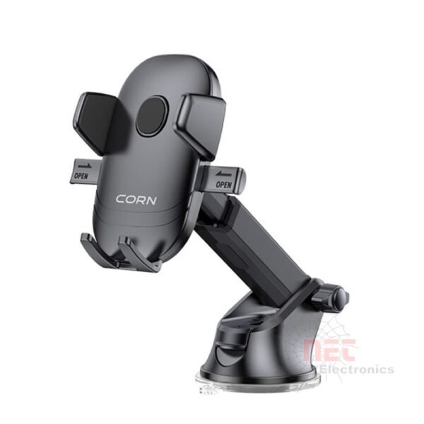 حامل موبايل للسيارة CORN ZC003 مثبت على الزجاج الأمامي مع دوران 360° للهاتفCORN ZC003 Car Mobile Holder mounted on the windshield with 360° rotation for smartphone