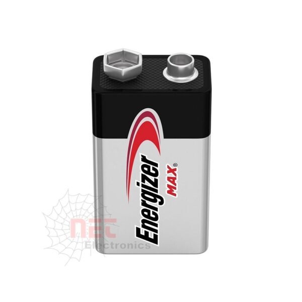حجر 9 فولت ENERGIZER بجودة عالية لأجهزة التحكم عن بعد وألعاب الأطفال وكاشفات الدخانENERGIZER 9V Battery high-quality power source for remote controls, kids' toys, and smoke detectors