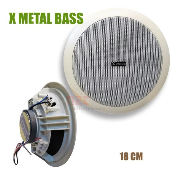 سماعة سقف سبوت 6 بوصة XMETAL BASS عالية الجودة للصوت النقيXMETAL BASS 6 Inch Ceiling Spot Speaker for high quality sound