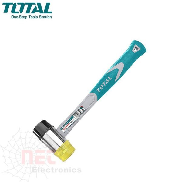 صورة لشاكوش تفلون 40 مم TOTAL عالي الجودة بأداء ممتاز لأعمال التركيب والنجارة.Image of a high-quality TOTAL 40mm Teflon Hammer with excellent performance for installation and carpentry work.