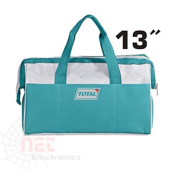 شنطة عدة قماش توتال 13 بوصة لتنظيم وحمل الأدوات اليدوية بشكل عملي ومتينTOTAL 13 inch canvas tool bag for organizing and carrying hand tools