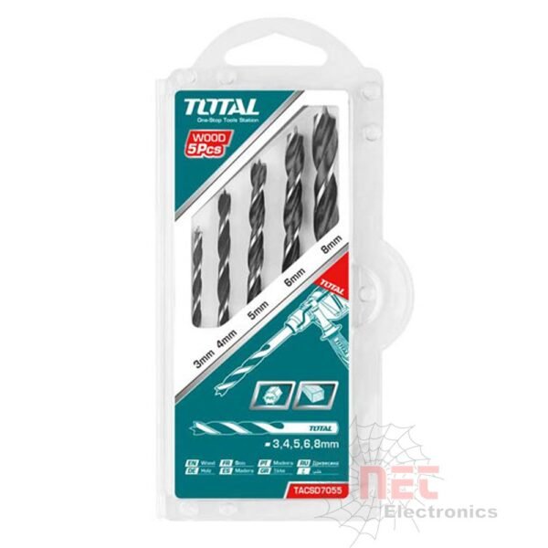 طقم بنطة سمسمة توتال 5 قطع مع أدوات صيانة عالية الجودة TACSD7055Total Sesame Wrench Set 5 Pieces with high-quality maintenance tools TACSD7055