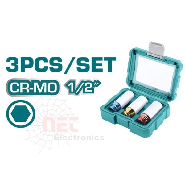 طقم لقم رباط صليبة عجل جنط اسبور TOTAL مصنوع من خامات قوية لربط وفك صواميل العجل بأمانTOTAL cross wheel nut socket set for alloy wheels made of durable materials for safe wheel lug nut tightening