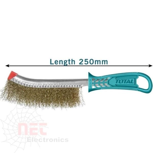 فرشة سلك يد بلاستيك TOTAL لتنظيف المعادن وإزالة الصدأ بمقبض بلاستيك مريحTOTAL plastic handle hand wire brush for metal cleaning and rust removal