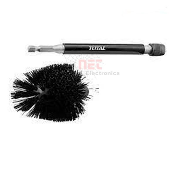 فرشة كباية نيلون شنيور TOTAL TACH0301 لتلميع وتنظيف المعادن والخشبTOTAL Nylon Cup Brush for Drill TACH0301 – 2 Pieces for Metal and Wood Polishing
