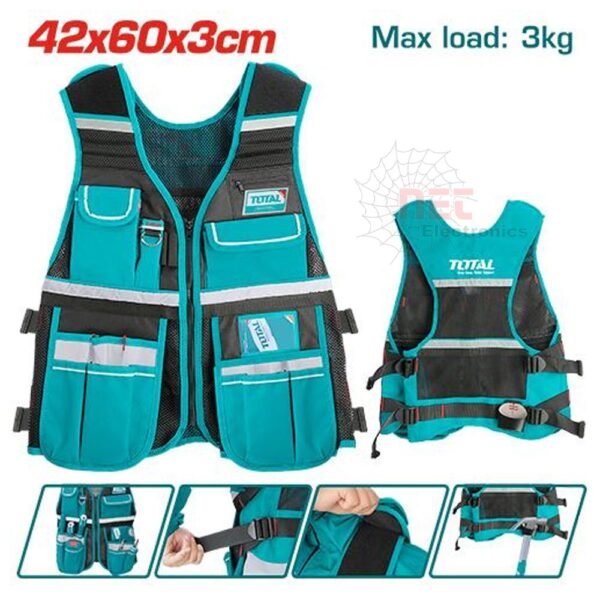 "فست قماش 3 كيلو 12 جيب TOTAL عملي ومريح مع تصميم متعدد الجيوب""3 Kilo Fabric Vest with 12 Pockets TOTAL, practical and comfortable with multiple pocket design"