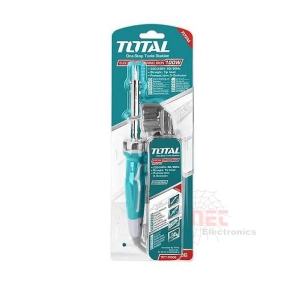 كاوية لحام توتال 100 وات TET10006 عالية الجودة من TOTAL للاستخدام المهني والمنزليTOTAL 100W Soldering Iron TET10006 high-quality professional and home use soldering tool