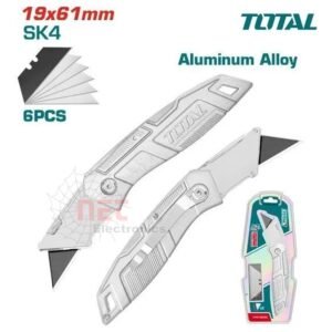 كتر معدن موكيت مطواة TOTAL مصنوع من معدن عالي الجودة لتقطيع الموكيـت بدقة وسهولةTOTAL Folding Carpet Metal Cutter made of high-quality metal for precise and easy carpet cutting