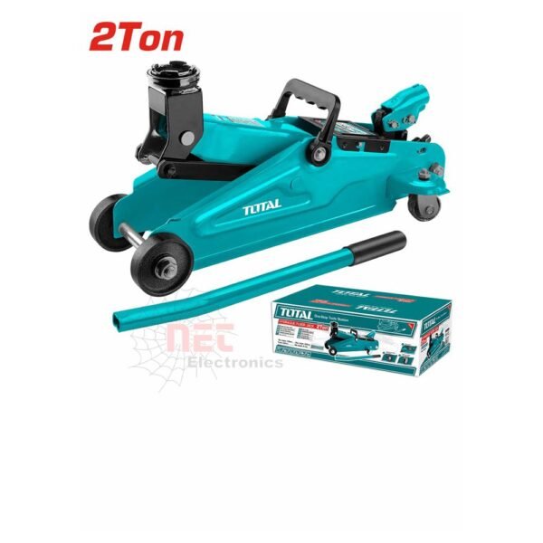 كوريك تمساح 2 طن TOTAL هيدروليكي لرفع السيارات الصغيرة والمتوسطة بسهولة وأمانTOTAL 2 Ton Hydraulic Floor Jack for safely lifting small and medium cars