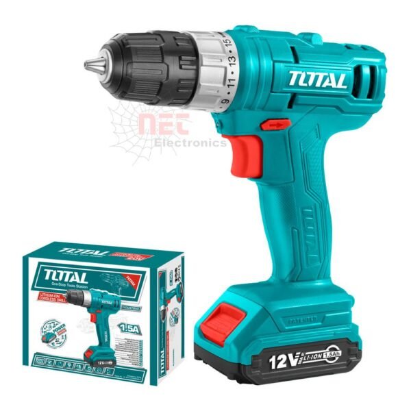 شنيور شحن 12 فولت TOTAL مع بطارية ليثيوم – Makita TDLI1211 للأعمال المنزلية والمهنيةTOTAL 12V Cordless Drill with Lithium Battery – Makita TDLI1211 for Home and Professional Use