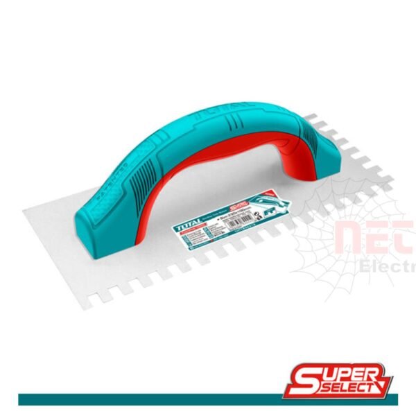 مالك مشرشر يد بلاستيك TOTAL عالي الجودة مع قبضة مريحة للاستخدام اليدوي.High-quality Plastic Handle Serrated Pliers TOTAL with comfortable grip for manual use.