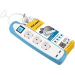 مشترك كهربائي 3 مخارج + 2 USB ILOCK مع كابل 2 متر ومفتاح تشغيلILOCK 3-Outlet