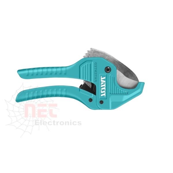 مقص بولي 193 ملم TOTAL عالي الجودة لقطع البلاستيك بسهولة ودقة.High-quality Total 193mm poly cutter for easy and precise plastic cutting.