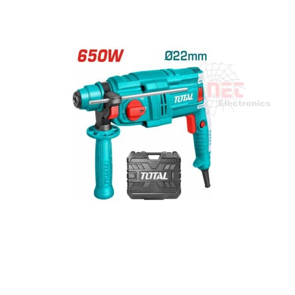 "هيلتي توتال 22 ملم 650 وات – أداة كهربائية قوية لتكسير وحفر المواد الصلبة.""Total Hilti 22mm 650W – Powerful electric tool for breaking and drilling hard materials."