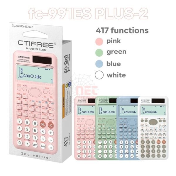 آلة حاسبة علمية CTIFREE FC-991ES PLUS بشاشة عرض طبيعية وتصميم أنيق للطلاب والمهندسينCTIFREE FC-991ES PLUS Scientific Calculator with natural textbook display and elegant design for students and engineers