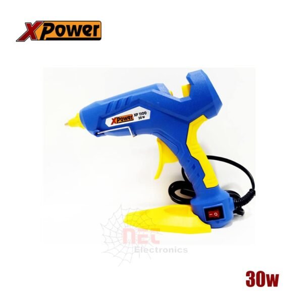 "مسدس شمع 30 وات XPOWER مع تصميم مريح وكفاءة عالية لصهر الشمع""XPOWER 30 Watt glue gun with ergonomic design and high efficiency for wax melting"