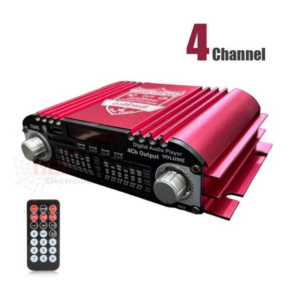 مضخم صوت الاسطورة GM ELOSTORAH DJ4 4 مخرج 12 فولت للسيارة – صوت قوي وجودة عالية**GM ELOSTORAH DJ4 Car Amplifier 4 Channel 12V – Powerful and High-Quality Sound Performance