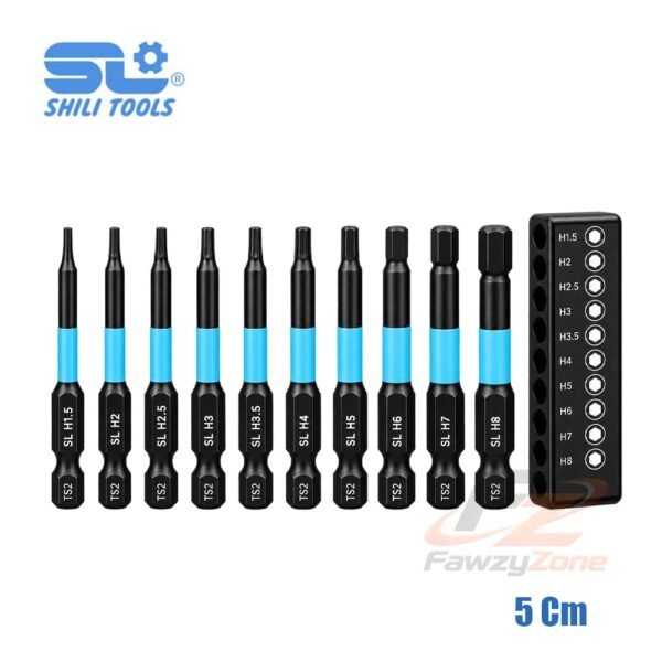 طقم لقم ألن مسدس 5 سم 10 قطع SL مناسب لأعمال الصيانة والتركيب بمقاسات متعددة وجودة عاليةAllen hex bit set 5 cm 10 pieces SL suitable for maintenance and installation with multiple sizes