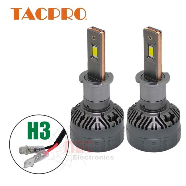 "طقم لمبة ليد سيارة H3 TACPRO بإضاءة بيضاء قوية""H3 TACPRO car LED bulb set with bright white light"