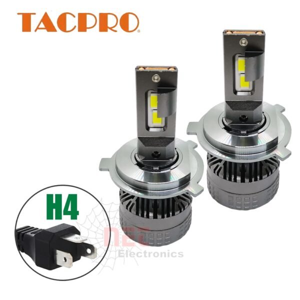 "طقم لمبة ليد سيارة H4 من TACPRO مع فيشة H4 للإضاءة الأمامية العالية الجودة""TACPRO H4 Car LED Bulb Set with H4 Connector for High-Quality Front Lighting"