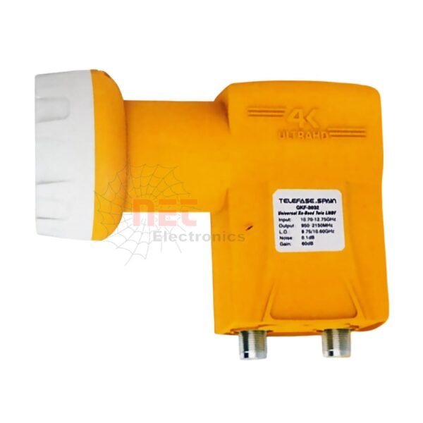 عدسة دش 2 مخرج LNB موديل GKF-2032 بجودة عالية لاستقبال إشارات الأقمار الصناعية.2 Output LNB Satellite Dish Lens model GKF-2032, high-quality for satellite signal reception.