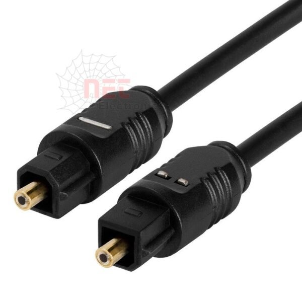 كابل أوبتكال أوديو 1.5 متر لنقل الصوت الرقمي عالي الجودة.Optical Audio Cable 1.5 meter for high-quality digital sound transmission.