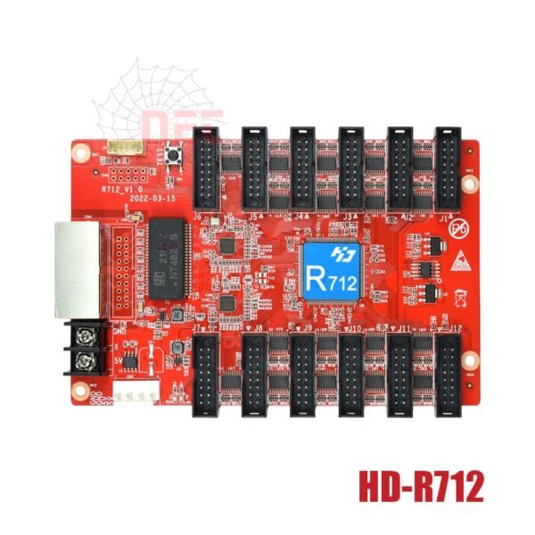 صورة كارتة استقبال HUB75E 712 لتشغيل شاشات LED عالية الجودة مع منفذ HUB75EImage of HUB75E 712 Receiving Card for high-quality LED screen operation with HUB75E port