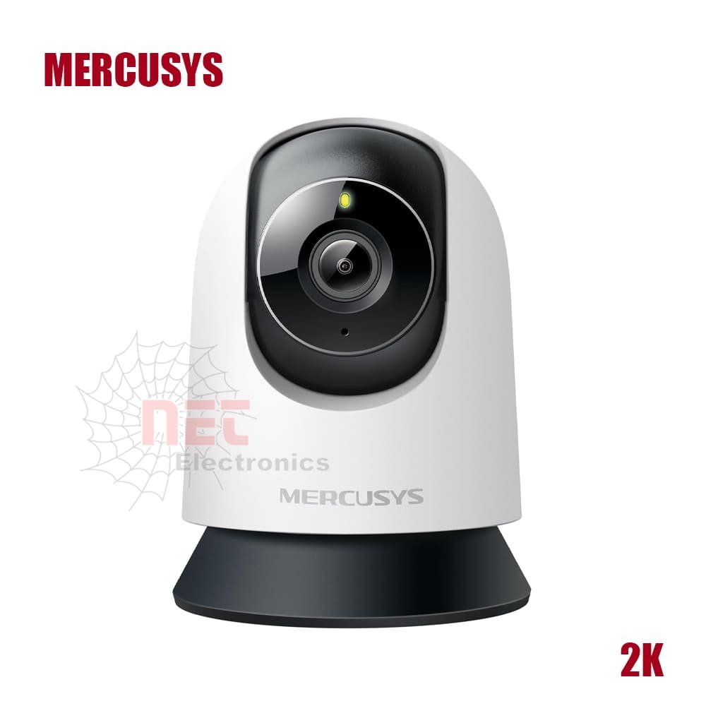 كاميرا واي فاي 2K من MERCUSYS كاميرا واي فاي 2K MERCUSYS MC210 بلون أبيض بتصميم عصري، تُظهر جودة عالية للصورة ووظائف مراقبة لاسلكية ذكية.MERCUSYS 2K WiFi Camera MC210 in white color with a modern design, showcasing high-quality image and smart wireless surveillance features.