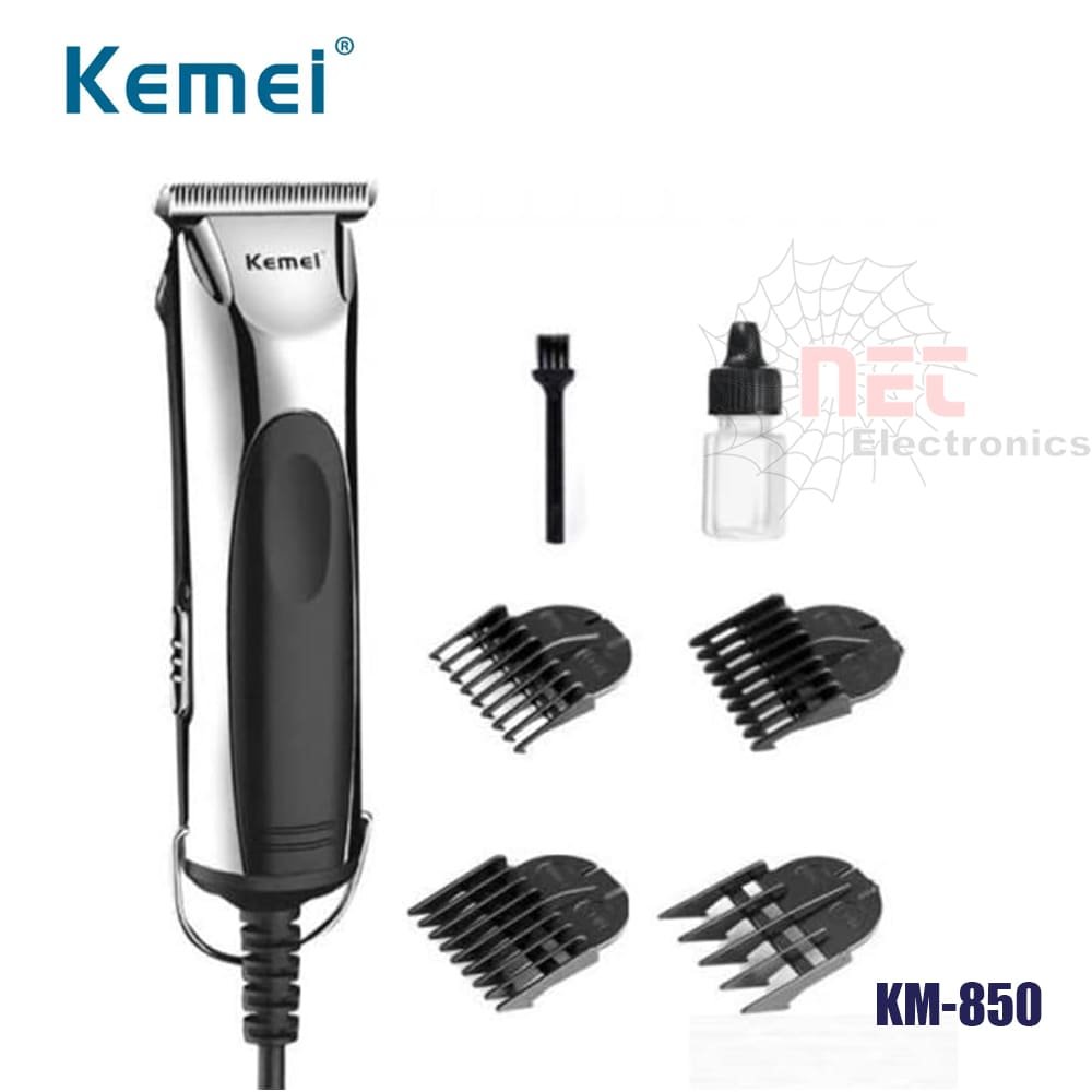 ماكينة حلاقة رجالي كيمي 850 كهرباء KEMEI صورة لماكينة حلاقة رجالي كهربائية كيمي 850 موديل KM-850، تصميم أنيق ومحمول، مثالية لحلاقة دقيقة وسريعة.Image of KEMEI KM-850 men's electric shaver, sleek and portable design, ideal for fast and precise shaving.