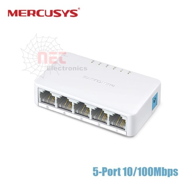 سويتش 4 بورت MERCUSYS MS105 لتوصيل الشبكات المنزلية والمكتبية بسرعة عاليةMERCUSYS 4 PORT Switch MS105 for fast and reliable home and office network connections