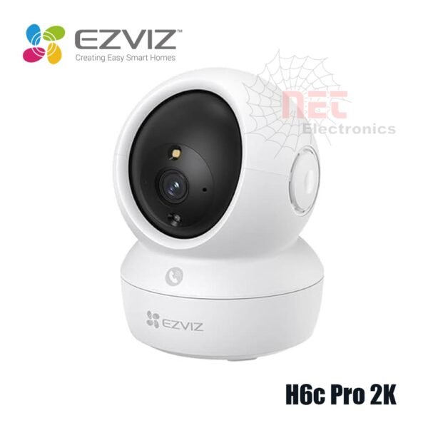 Alt Text: كاميرا واي فاي 2K EZVIZ موديل CS-H6c لمراقبة المنزل والمكتب بدقة عاليةAlt Text: EZVIZ 2K Wi-Fi Camera CS-H6c for high-quality home and office surveillance