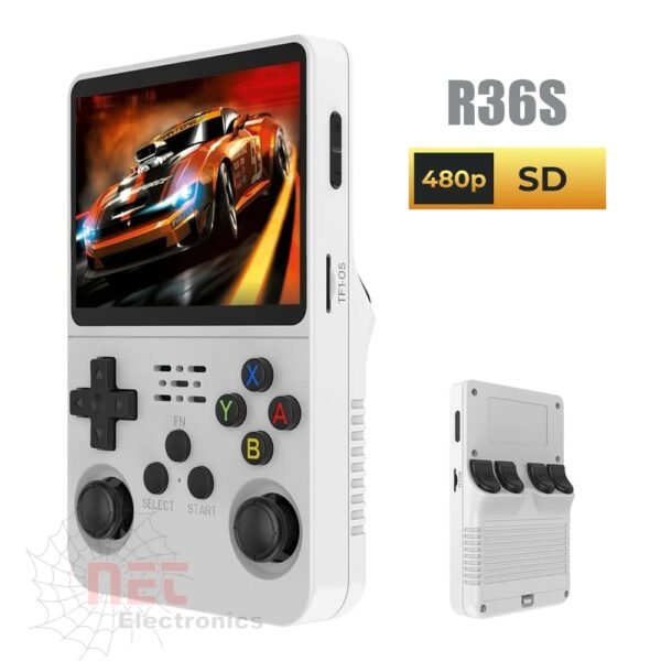 اتاري يدوي R36S جهاز ألعاب محمول ريترو بشاشة عالية الجودة وتصميم مريحR36S handheld game console portable retro gaming device with high quality display