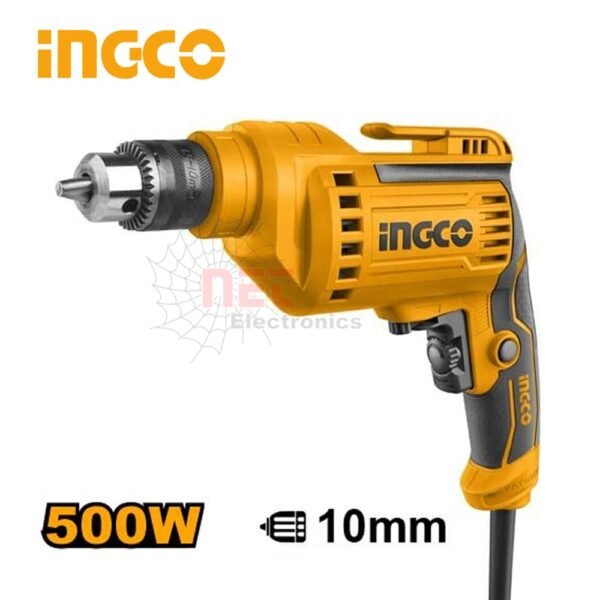 شنيور INGCO 500 واط 10 ملم موديل ED50028 مثقاب كهربائي قوي للاستخدام المنزلي والمهنيINGCO 500W 10mm Drill ED50028 powerful electric drill for home and professional use