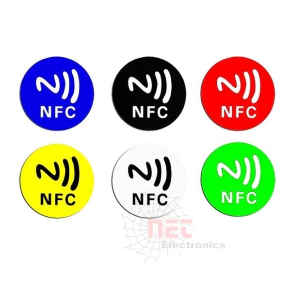 استيكر NFC قابل للبرمجة بتقنية الاتصال قريب المدى NFC Tag لتطبيقات المشاركة الذكية والأتمتة.Programmable NFC Sticker NFC Tag for smart sharing, automation, and contactless communication applications.