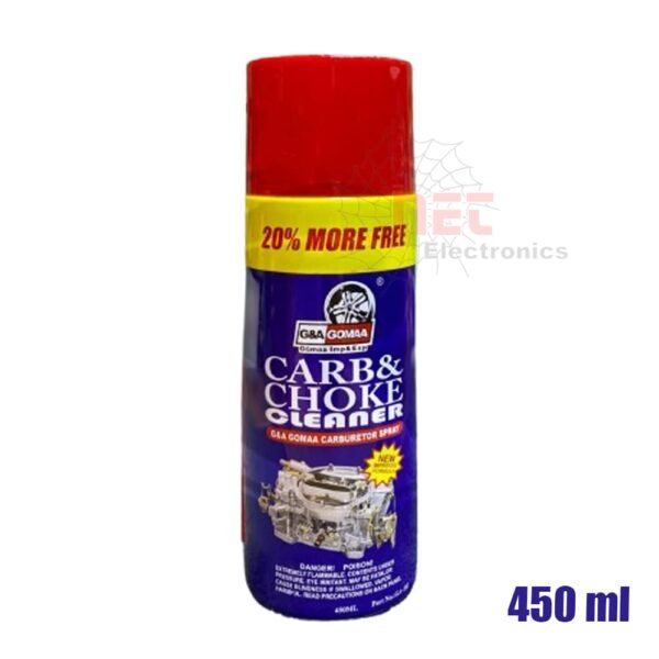 منظف بوابة انجكشن 450 مل Carb & Choke Cleaner بخاخ احترافي لتنظيف بوابة الهواء والثروتل بدي وإزالة الرواسب الكربونية وتحسين أداء المحركCarb & Choke Cleaner 450ml Injection and Throttle Body Cleaner Spray for Removing Carbon Deposits and Improving Engine Performance