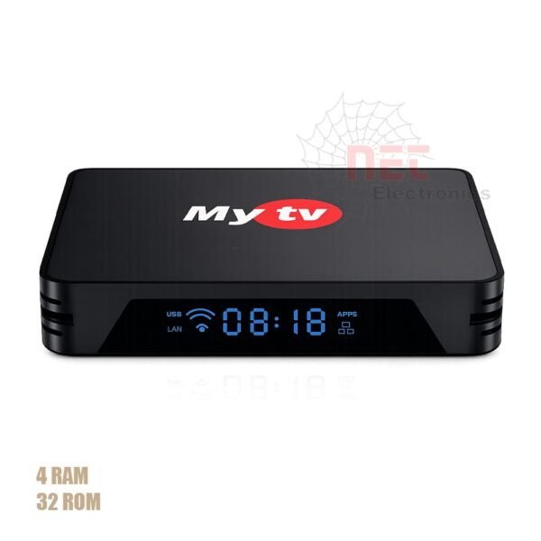 تي في بوكس أندرويد 4GB RAM 32GB ROM سمارت تي في بوكس لتحويل التلفزيون إلى Smart TV مع أداء سريع وسعة تخزين 32 جيجابايت.Android TV Box 4GB RAM 32GB ROM Smart TV Box for transforming any TV into a Smart TV with fast performance and 32GB internal storage.