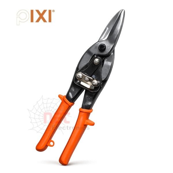 مقص صاج 10 بوصة PIXI سوستة عادة بشفرات حادة ومقبض مريح لقص الصاج والمعادن بدقة عالية.PIXI 10 Inch Spring Loaded Tin Snips with sharp blades and ergonomic handle for precise sheet metal cutting.