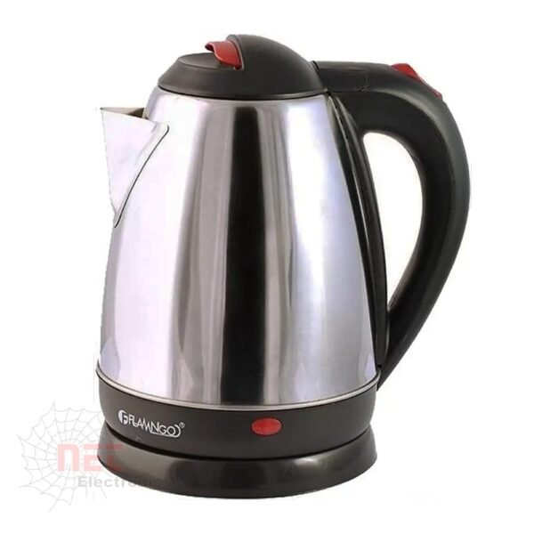 غلاية 1.5 لتر استانلس - غلاية 1.5 لتر استانلس ستيل بتصميم عصري وأنيق للمطبخ Modern 1.5L stainless steel electric water kettle on kitchen counter