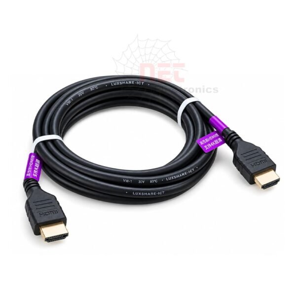 كابل 1.5 متر HDMI شيلد نحاس لتوصيل الشاشات والألعاب بجودة عالية 1.5 meter copper shield HDMI cable for high definition display and gaming