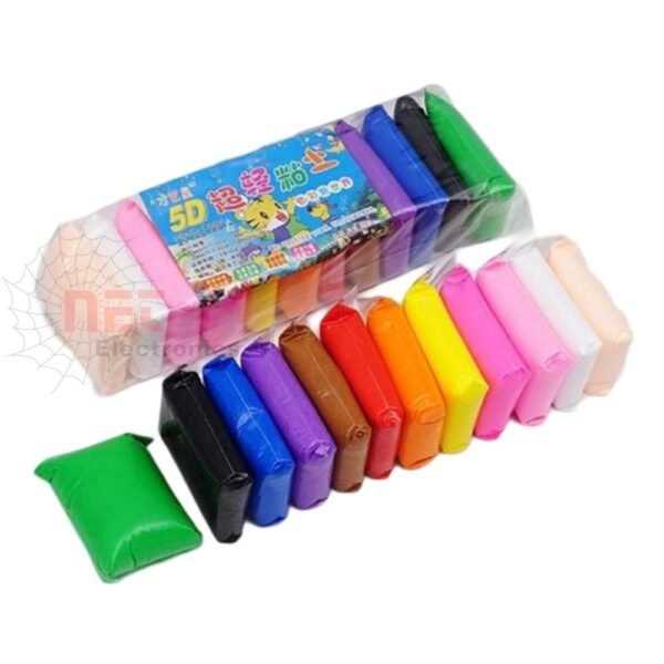 صلصال سلايم 12 لون - علبة صلصال سلايم 12 لون زاهية ومتعددة الأشكال Colorful 12-color slime clay set for kids entertainment