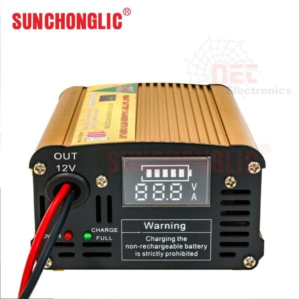 شاحن بطاريات 12 فولت 10 أمبير من SUNCHONGLIC - شاحن بطاريات 12 فولت 10 أمبير من SUNCHONGLIC للسيارات SUNCHONGLIC 12V 10A Battery Charger for cars