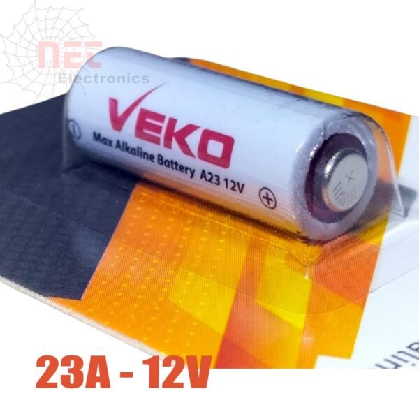 حجارة 12V 23A فيكو VEKO - حجارة 12V 23A فيكو VEKO الأصلية لتشغيل الريموت وأجهزة الإنذار VEKO 12V 23A alkaline battery original packaging for remotes and security devices