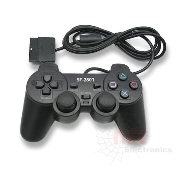 ذراع تحكم بلاي ستيشن 2 أنالوج (هزاز) - ذراع تحكم بلاي ستيشن 2 أنالوج هزاز أسود اللون Black PlayStation 2 analog vibration controller