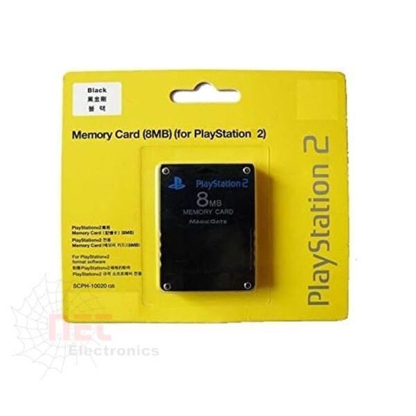 كارت ميموري بلاي ستيشن 2 8MB SONY - كارت ميموري بلاي ستيشن 2 8 ميجابايت أصلي من سوني لتخزين الألعاب Original Sony PlayStation 2 8MB memory card for game saves