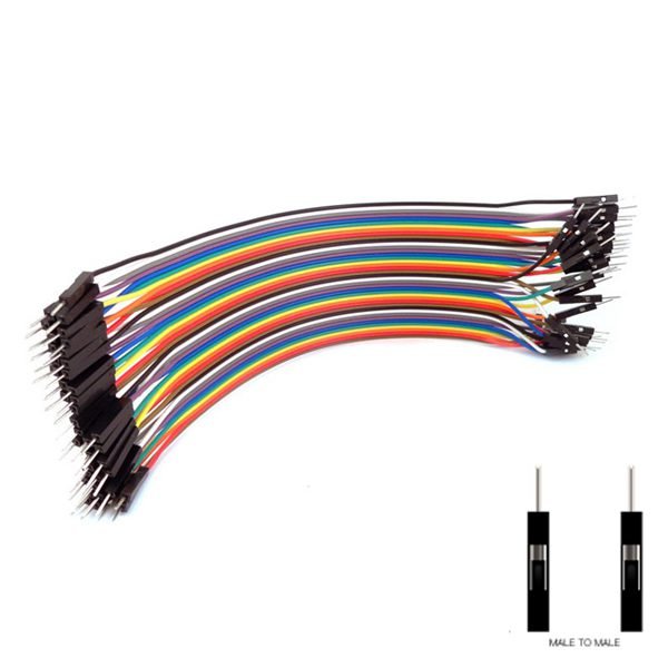 سلك جنبر دكر - دكر 20 سم - سلك جنبر دكر دكر 20 سم لتوصيل الدوائر الإلكترونية Male to Male Jumper Wire 20cm for electronic circuits