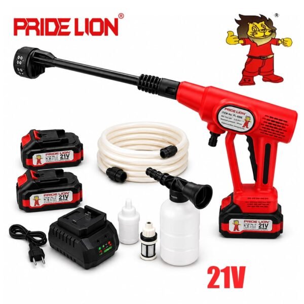 ماكينة غسيل مسدس 21V فولت 24 بار 2 بطارية PEIDE PEIDE 21V 24Bar Cordless Pressure Washer Gun with 2 Batteries
