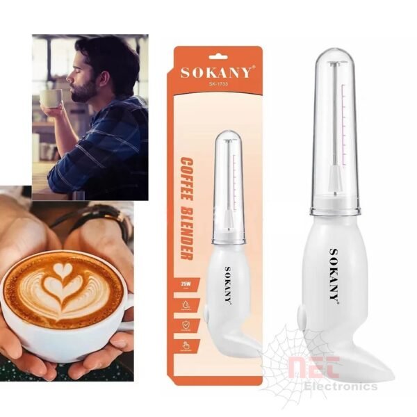 مضرب نسكافيه كهرباء 25 وات 1733 SOKANY - مضرب نسكافيه كهرباء 25 وات 1733 SOKANY لتحضير رغوة الكابتشينو Sokany 25W electric nescafe and coffee frother model SK-1733
