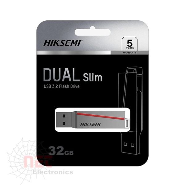 فلاش ميموري 32 جيجا TYPE-C - فلاش ميموري 32 جيجا TYPE-C و USB 3.2 ماركة HIKSEMI HIKSEMI 32GB TYPE-C and USB 3.2 Dual Flash Drive