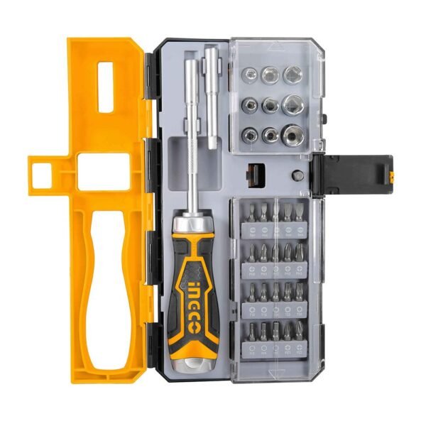 طقم مفك ولقم سيستم 33 قطعة - طقم مفك ولقم سيستم 33 قطعة للصيانة والفك والتركيب 33-piece screwdriver and bit set for maintenance and DIY